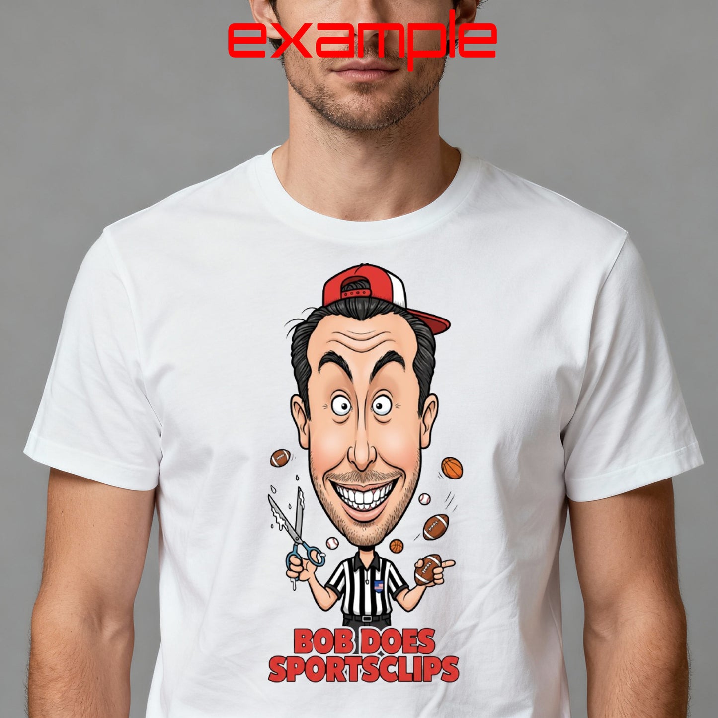 Custom Overdrawn Caricature Printed Shirt