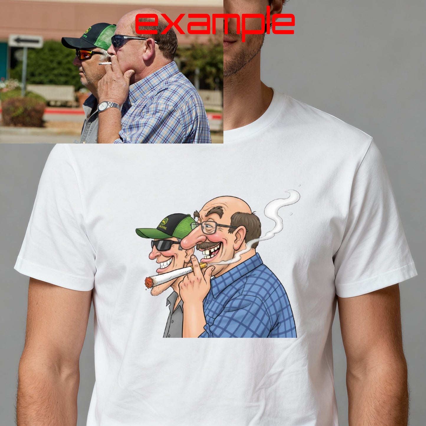 Custom Overdrawn Caricature Printed Shirt